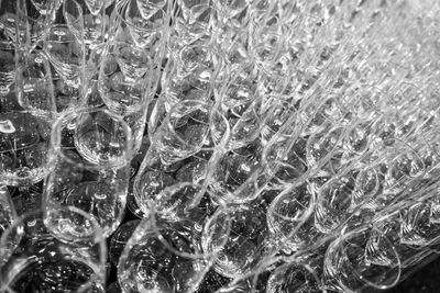 Full frame shot of glass with water