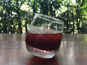 Close-up of drink on table