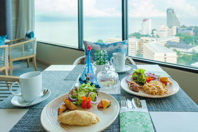 Close-up of food on table