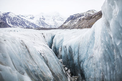 Scenic view of frozen landscape