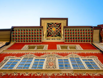 Low angle view of building against clear sky