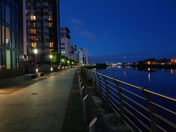 View of illuminated city at night