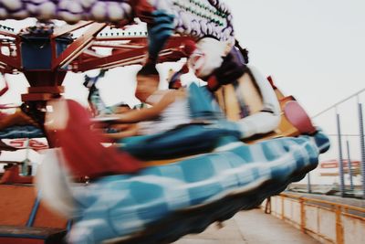 People in amusement park