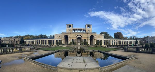 View of built structures against sky