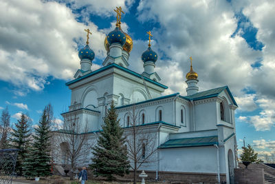 Low angle view of church against sky