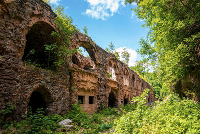 Low angle view of old ruins