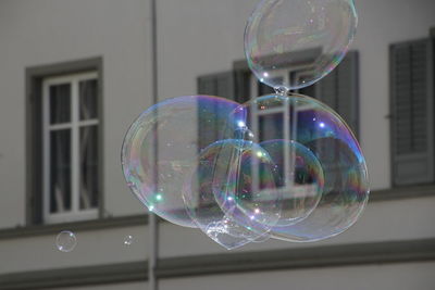 Close-up of bubbles in glass