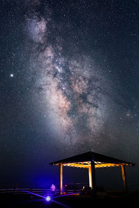 Low angle view of stars against sky at night