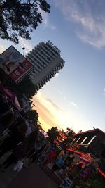 Low angle view of buildings against sky