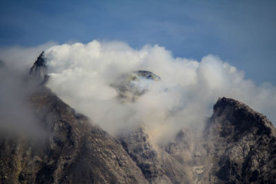 Aerial view of mountain range