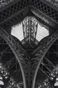 Low angle view of eiffel tower