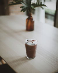 Close-up of coffee on table