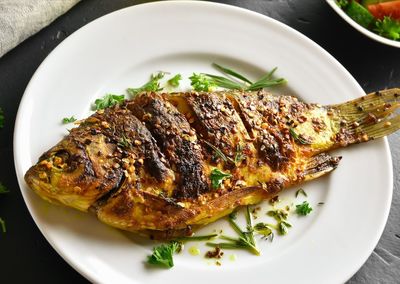 Close-up of food in plate