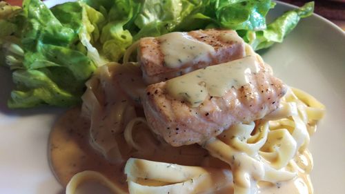 Close-up of food in plate