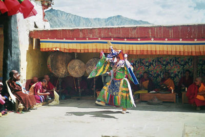 Performers at monastery in ladakh