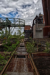 Railroad tracks against sky