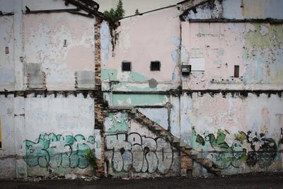 Close-up of old weathered wall