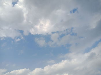 Low angle view of clouds in sky