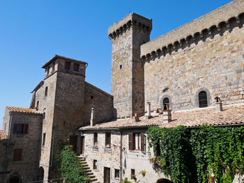 Low angle view of historic building against sky