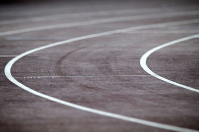 Close-up of basketball court