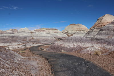 Rock formations in desert against sky