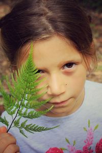 Close-up portrait of a girl