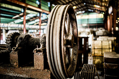 Interior of abandoned factory