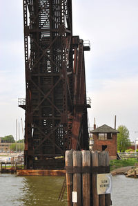 View of bridge over river