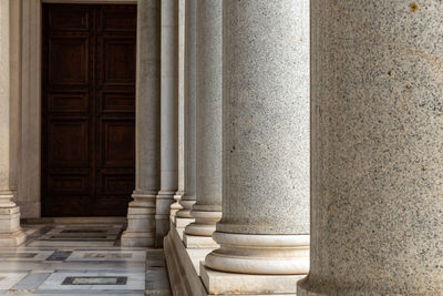 Empty corridor of historic building