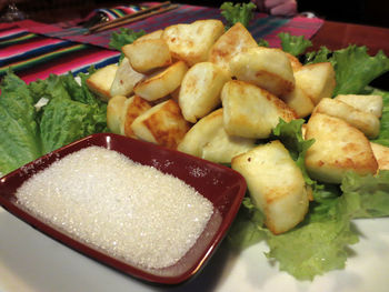 Close-up of food in plate