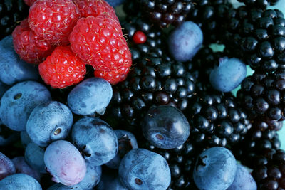 Full frame shot of wet berries