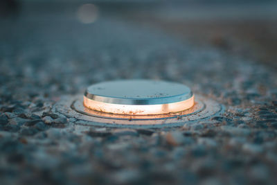 Close-up of cigarette on table