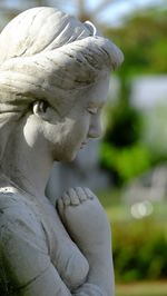 Close-up of angel statue