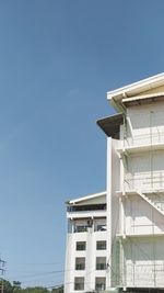 Low angle view of building against clear sky