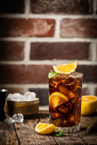 Close-up of drink on table