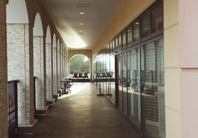 Empty corridor of building