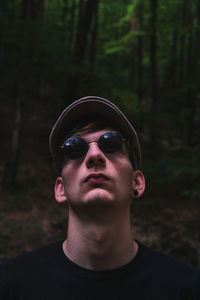 Portrait of young man wearing sunglasses