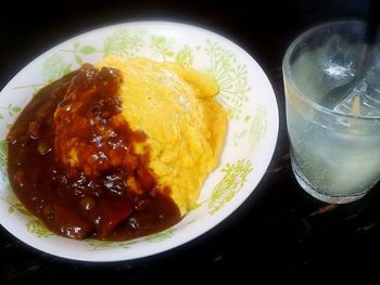 Close-up of served food