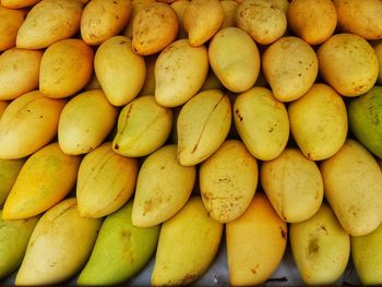 Full frame shot of fruits for sale at market stall, sweet mangoes