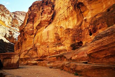 Rock formations in a canyon