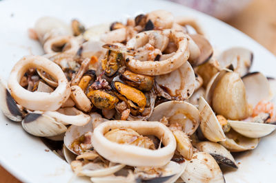 Close-up of pasta in plate