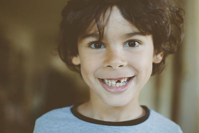 Portrait of boy smiling