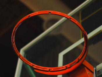 Low angle view of basketball hoop