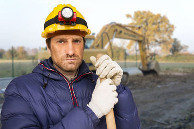 Portrait of man working