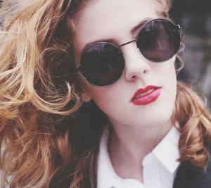 Close-up portrait of young woman
