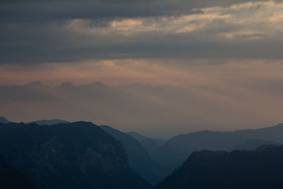 Dramatic sky over mountains