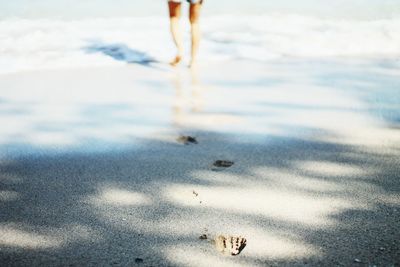 Low section of people in water