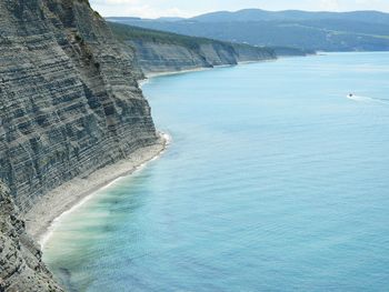 High angle view of sea