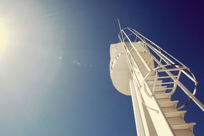 Low angle view of clear blue sky