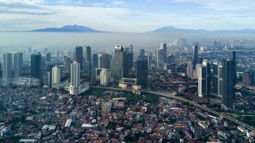 High angle view of cityscape